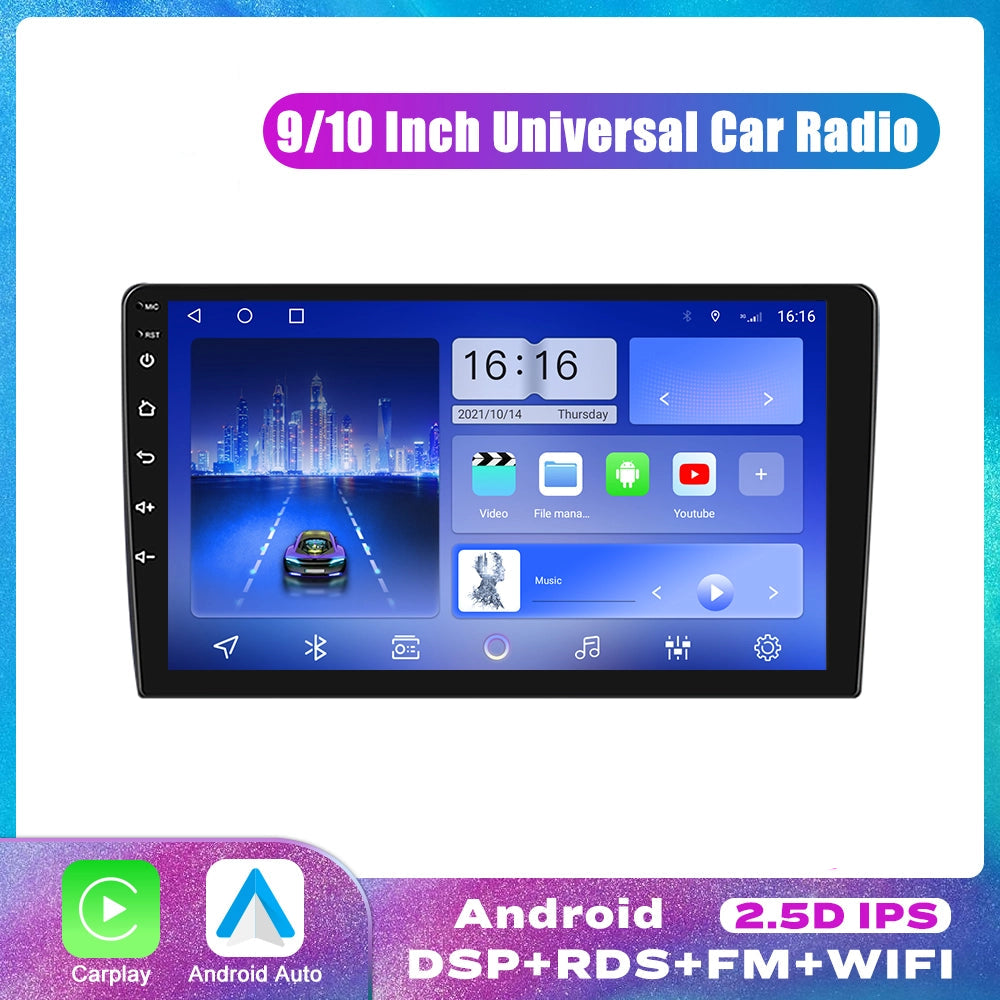 9/10 Inch Smart System 6G+128G For Car Radio 2 Din Android Auto Carplay Audio
