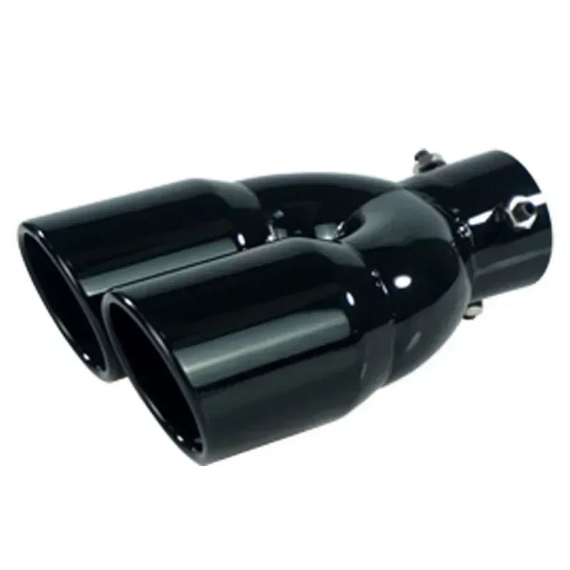 Universal Car 63mm Inlet Diameter 76mm Outlet Double-Barrel