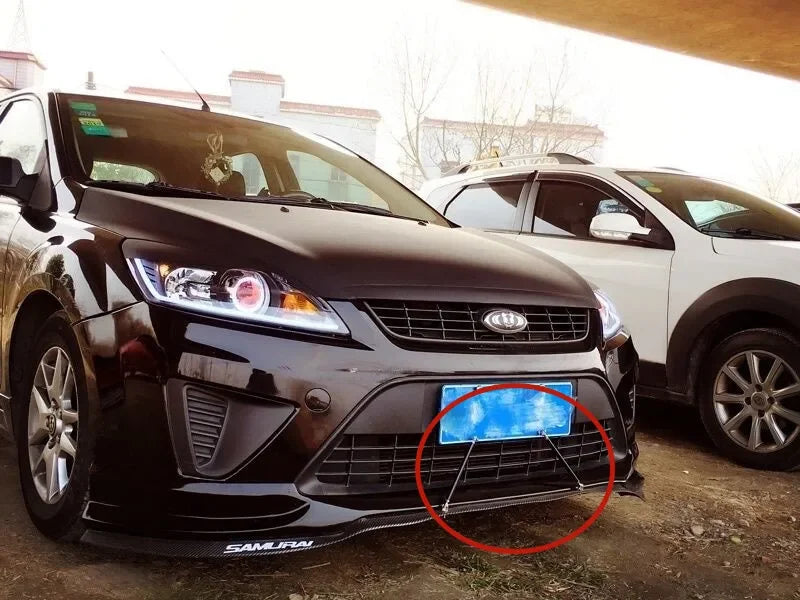 HOT SALE Universal Adjustable Front Lip Spoiler - Car Front Bumper Shovel Telescopic Pull Rod Trim, Non-Destructive Installation