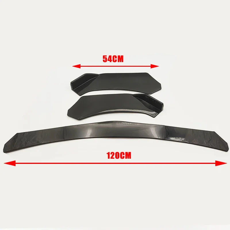 Universal Car Front Bumper Lip Body Kit Spoiler Splitter ABS Bumper Canard Lip Splitter Universal Car Accessories 5 Pieces