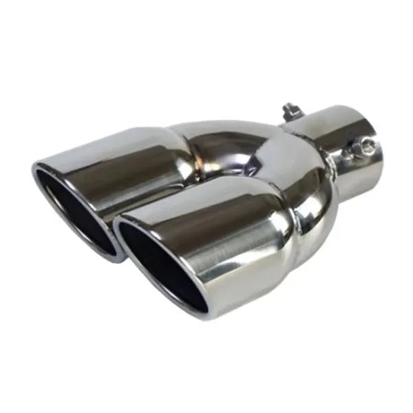 Universal Car 63mm Inlet Diameter 76mm Outlet Double-Barrel