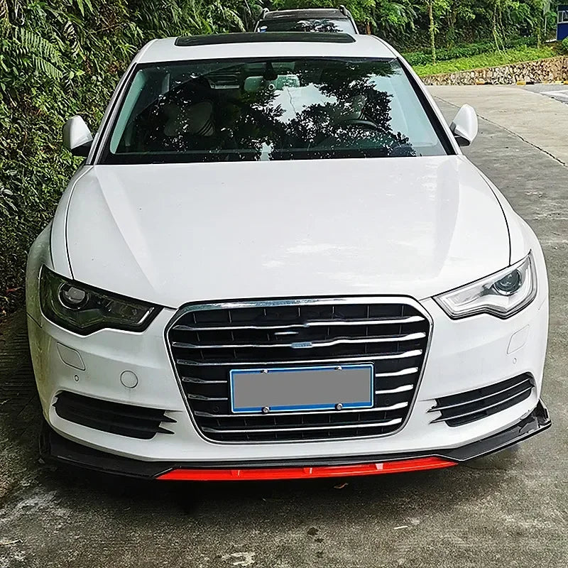 For Audi A3 A4 A6 Q3 S3 S4 S6 B6 B7 B8 B8.5 Sedan Front Bumper Lip Chin Spoiler Splitter Diffuser Bodykit Universal Accessories