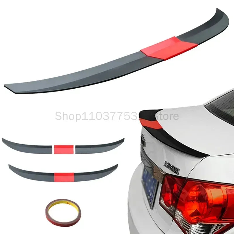 3PCS universal Car Tail Rear Wing Spoiler 115-125cm  Adjustable ABS Spoiler